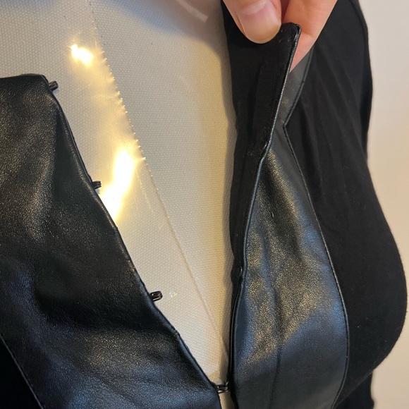 Marciano Black Women's Dress with Leather Accents - Picture 7 of 7